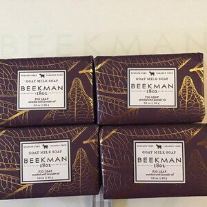4 Beekman 1802 FIG LEAF Palm Size Soap. Brand New. 3.5 oz. each.